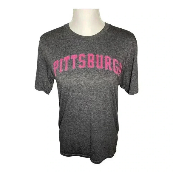 Pittsburgh Pirates Fanatics Mother's Day Pink on Heather Grey‎ Women’s Small EUC - Picture 1 of 6